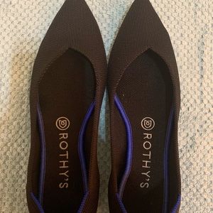 Rothy’s Size 9 “the point” flats in solid black